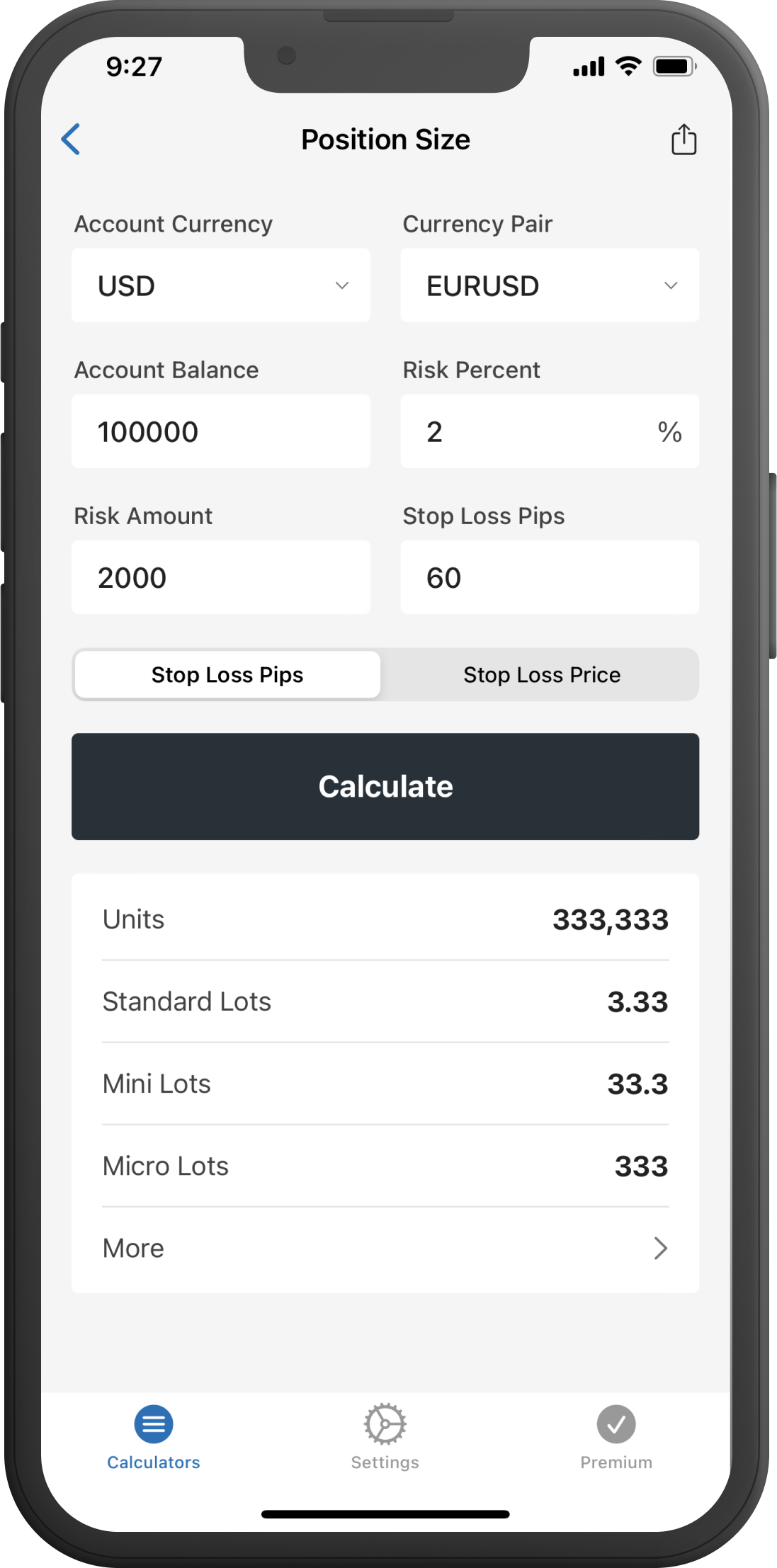 Position Size Calculator